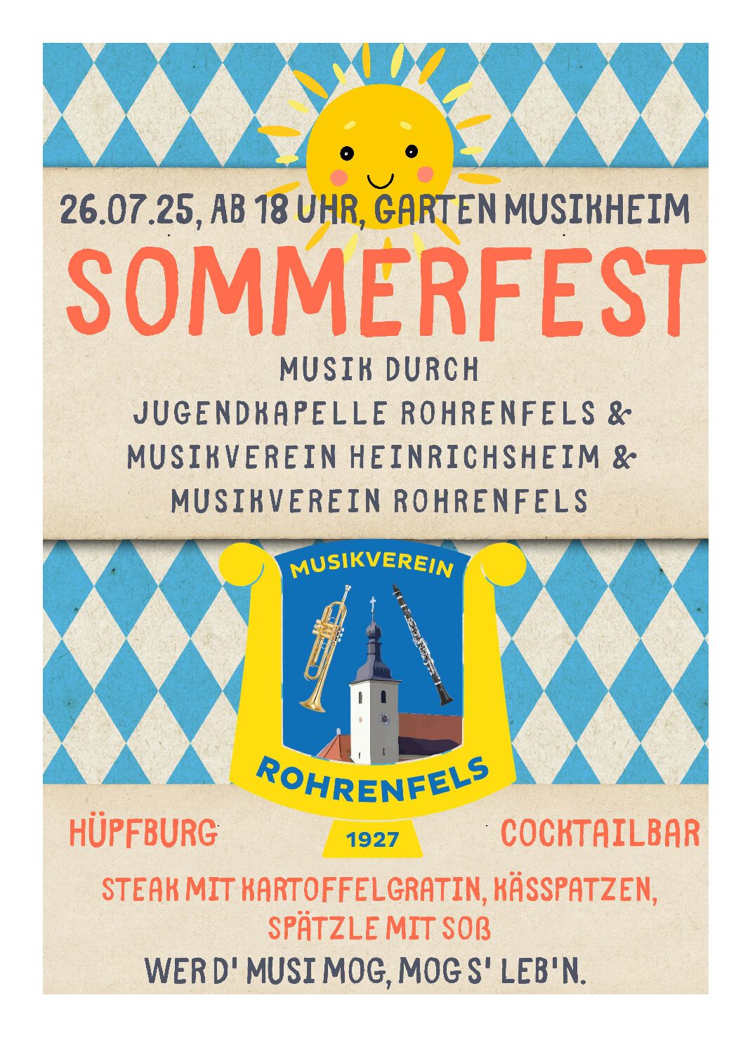 Flyer Dorffest Musikverein 2025