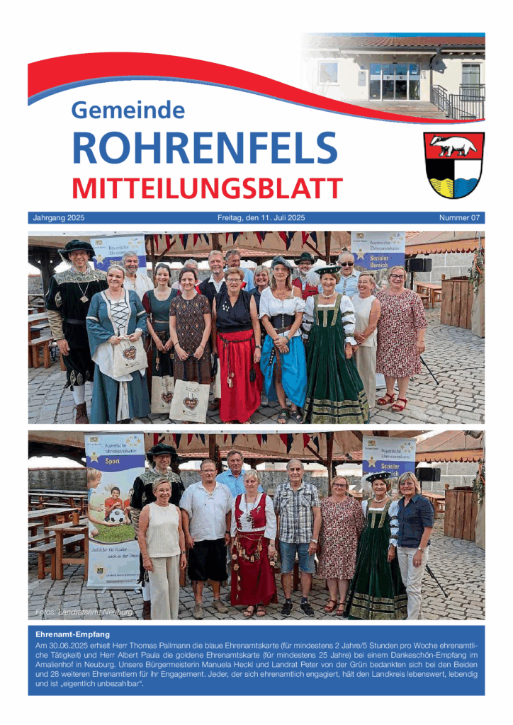Gemeindeblatt Rohrenfels 07/2025
