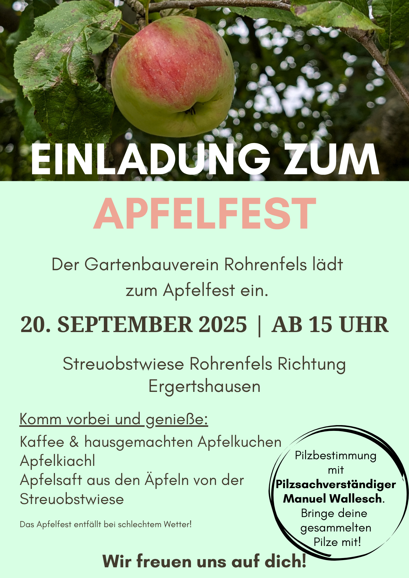 Apfelfest vom Gartenbauverein Rohrenfels 2025