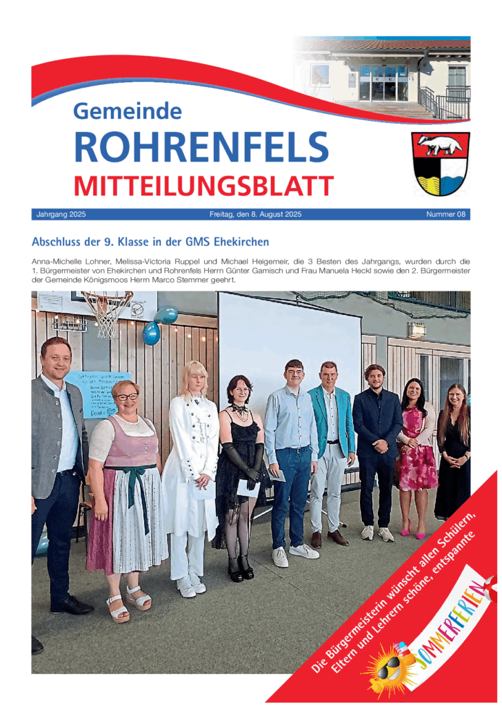 Gemeindeblatt Rohrenfels 08/2025