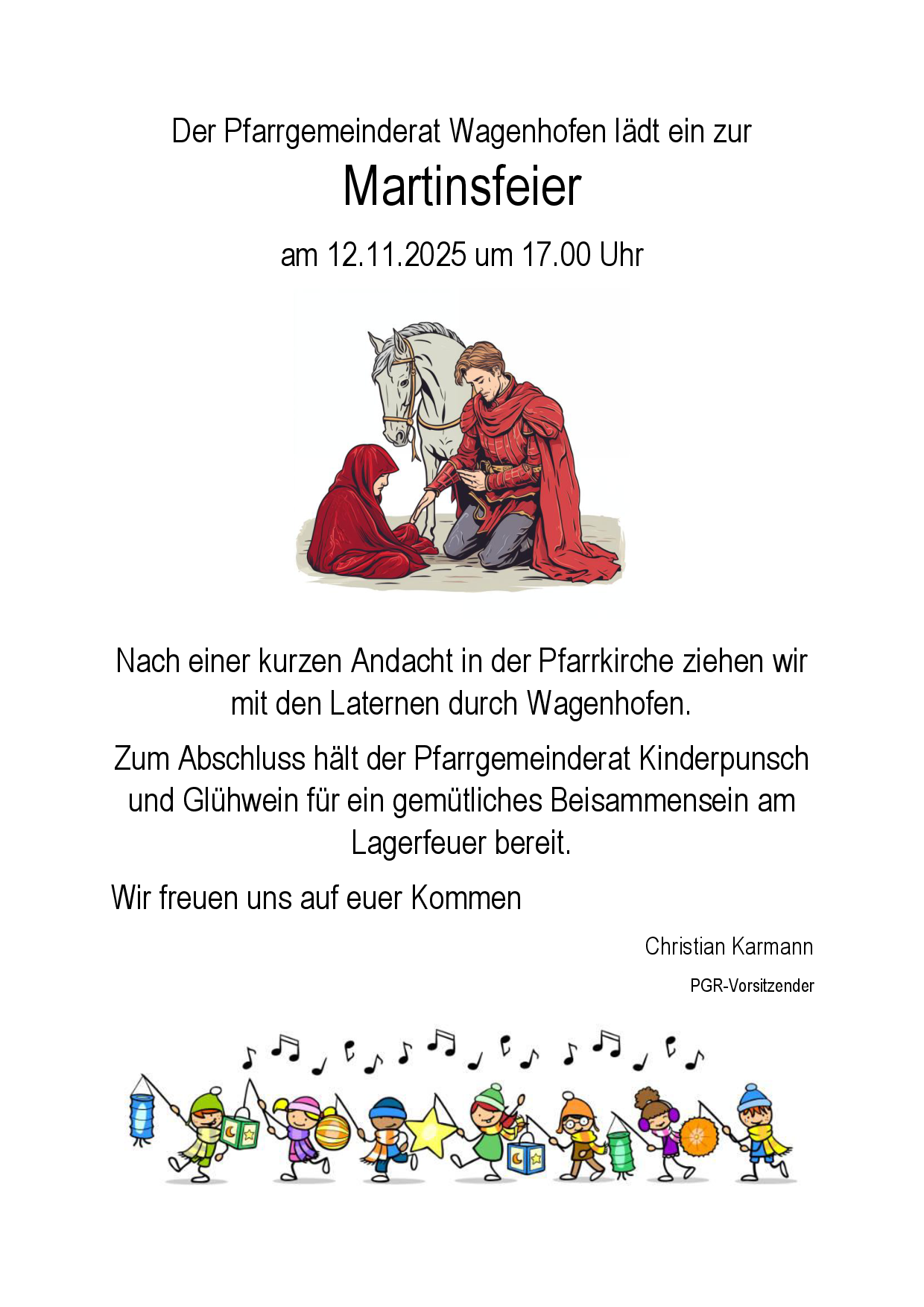 Pfarrgemeinderat Wagenhofen – Martinsfeier
