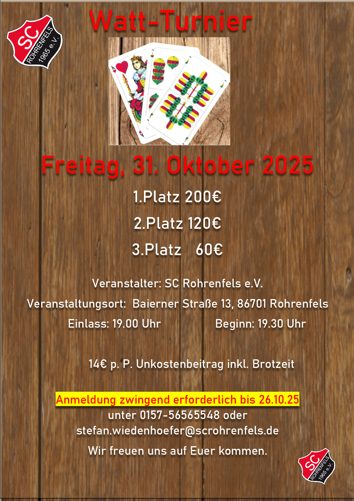 Watt-Turnier SC Rohrenfels