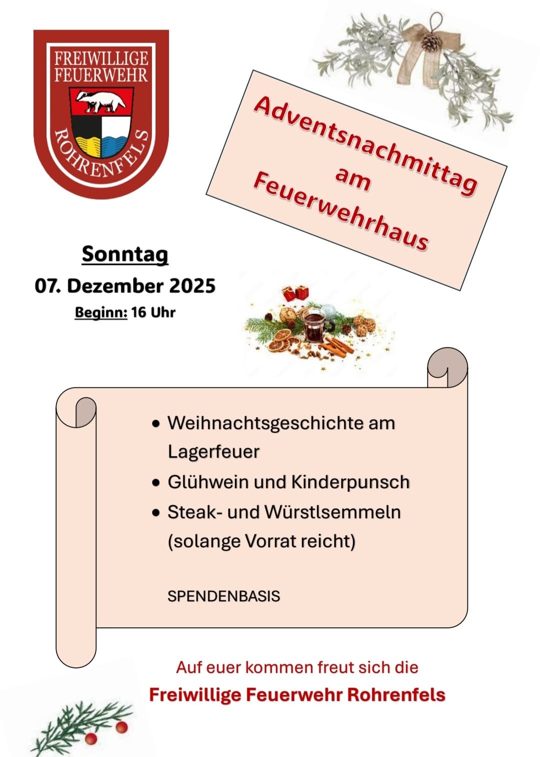 FFW Rohrenfels - Adventssonntag