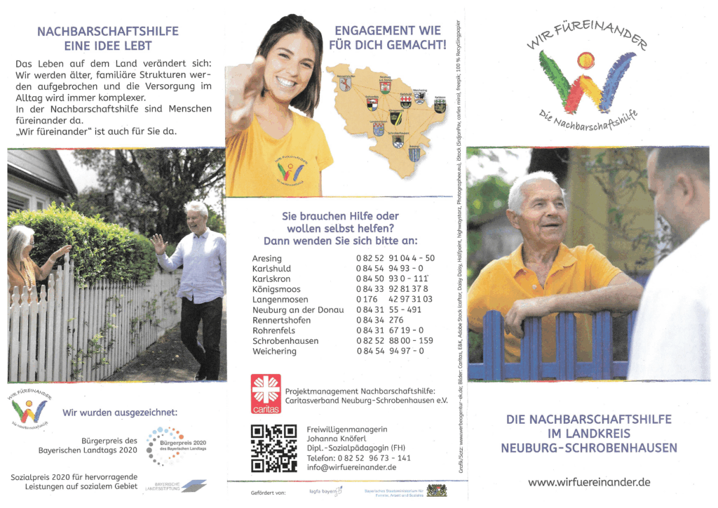 Flyer der Nachbarschaftshilfe Rohrenfels