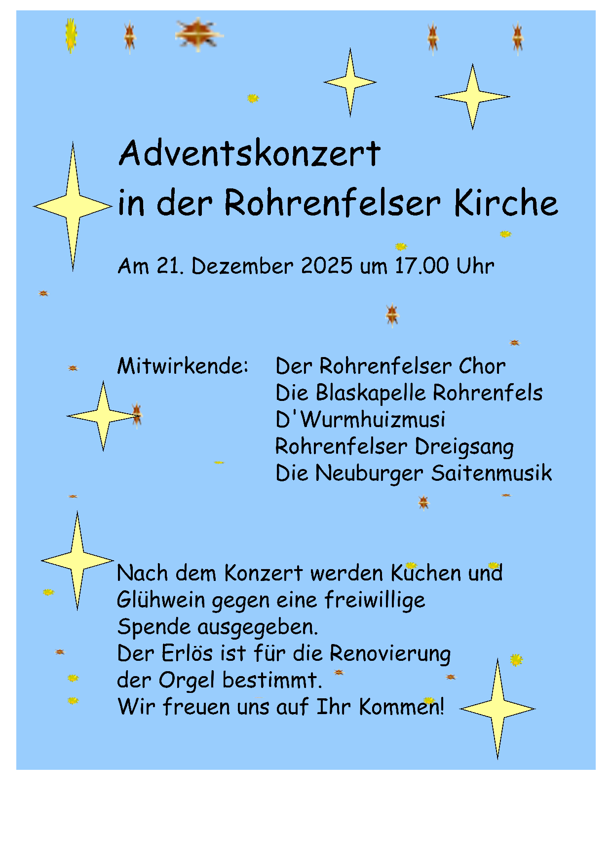 Adventskonzert in der Rohrenfelser Kirche