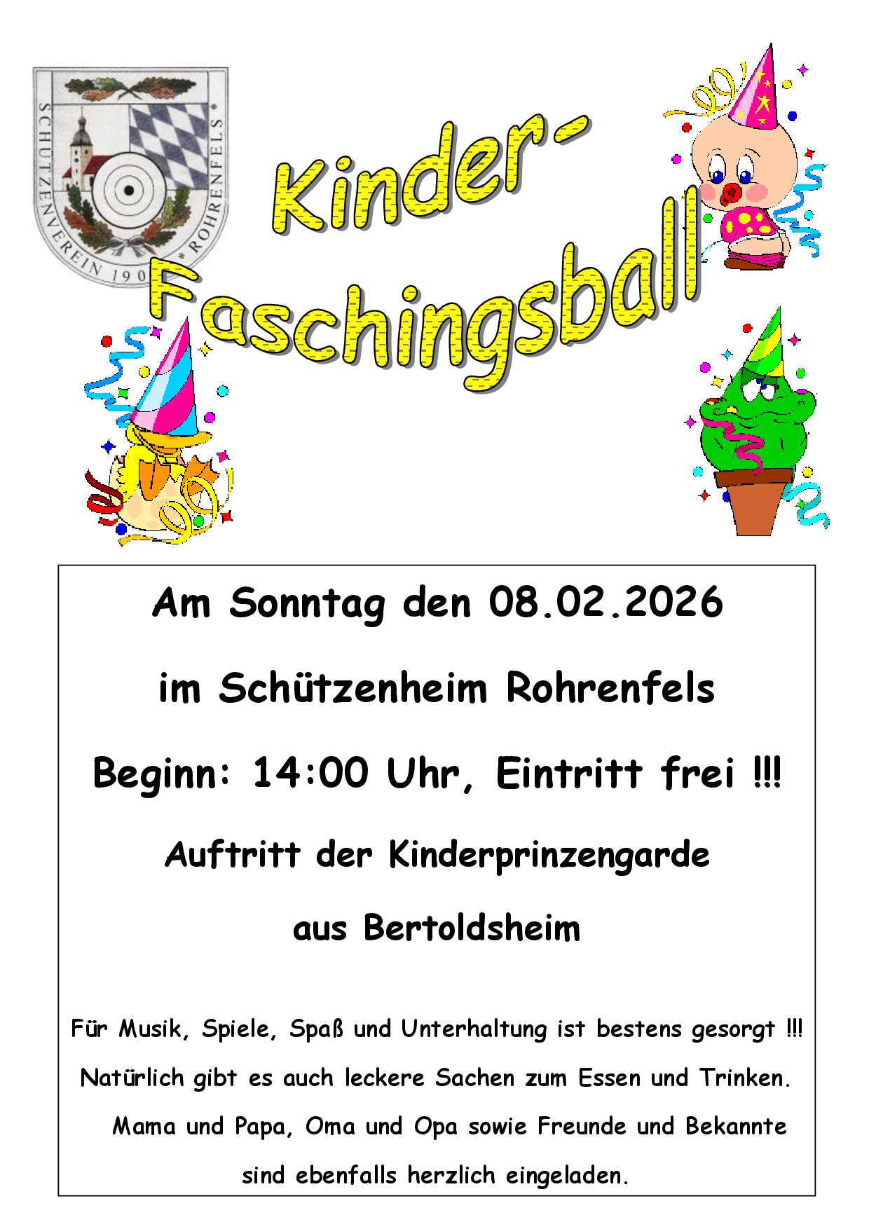 Kinderfasching in Rohrenfels